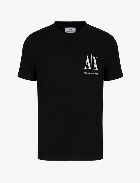 Playera regular fit con logo icon armani