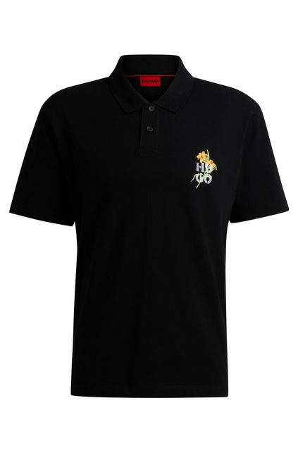 Polo de algodón elástico con logo